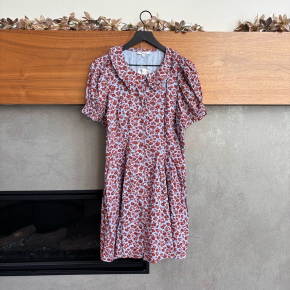NWT Madewell Collared Puff-Sleeve Mini Dress in Piccola Floral, Size 6 - Picture 7 of 16
